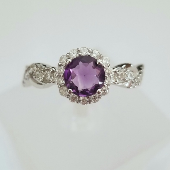 Sterling & Natural Amethyst Ring - Picture 3 of 8